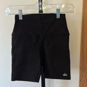 Alo Black High-Waisted Biker Shorts